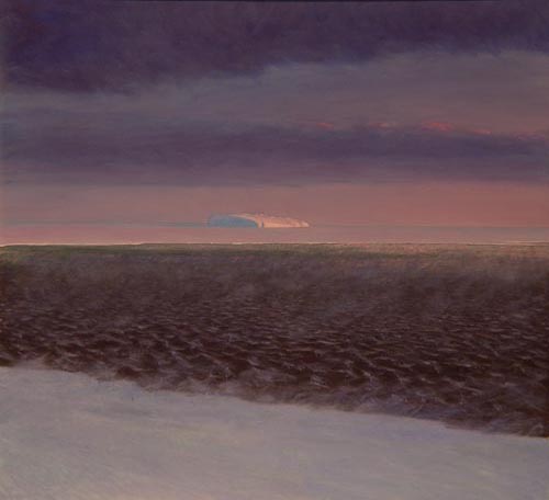 Late Season Sun on Icebetg McMurdo Station Anarctica Oil Paintings David Rosenthal Antarctic Artist